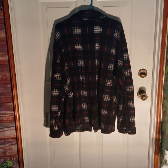 Men's Plaid Button Down Shirt - Black and Red RL64 - Picture 8 of 8